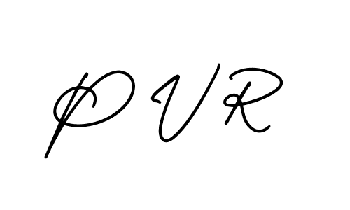 How to make P V R name signature. Use AmerikaSignatureDemo-Regular style for creating short signs online. This is the latest handwritten sign. P V R signature style 3 images and pictures png