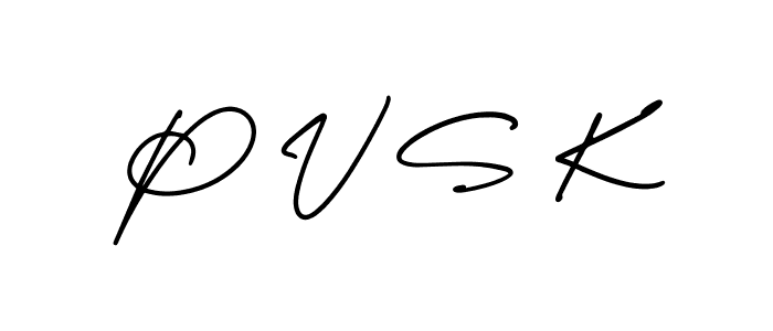 The best way (AmerikaSignatureDemo-Regular) to make a short signature is to pick only two or three words in your name. The name P V S K include a total of six letters. For converting this name. P V S K signature style 3 images and pictures png