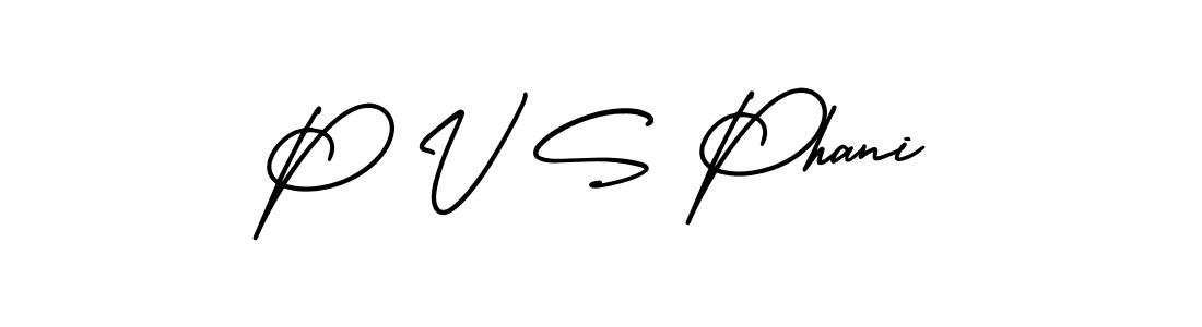 Design your own signature with our free online signature maker. With this signature software, you can create a handwritten (AmerikaSignatureDemo-Regular) signature for name P V S Phani. P V S Phani signature style 3 images and pictures png