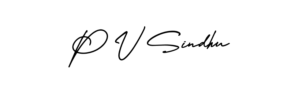 Also You can easily find your signature by using the search form. We will create P V Sindhu name handwritten signature images for you free of cost using AmerikaSignatureDemo-Regular sign style. P V Sindhu signature style 3 images and pictures png