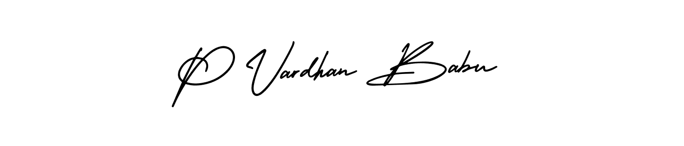 It looks lik you need a new signature style for name P Vardhan Babu. Design unique handwritten (AmerikaSignatureDemo-Regular) signature with our free signature maker in just a few clicks. P Vardhan Babu signature style 3 images and pictures png