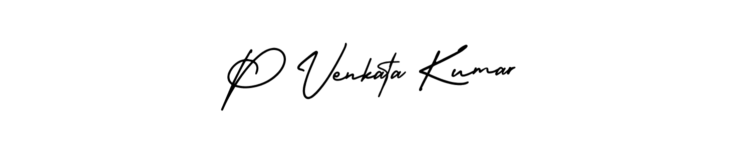 Make a beautiful signature design for name P Venkata Kumar. With this signature (AmerikaSignatureDemo-Regular) style, you can create a handwritten signature for free. P Venkata Kumar signature style 3 images and pictures png