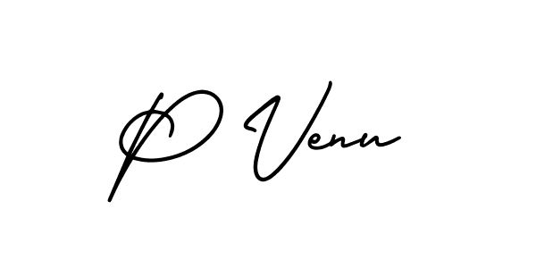 It looks lik you need a new signature style for name P Venu. Design unique handwritten (AmerikaSignatureDemo-Regular) signature with our free signature maker in just a few clicks. P Venu signature style 3 images and pictures png