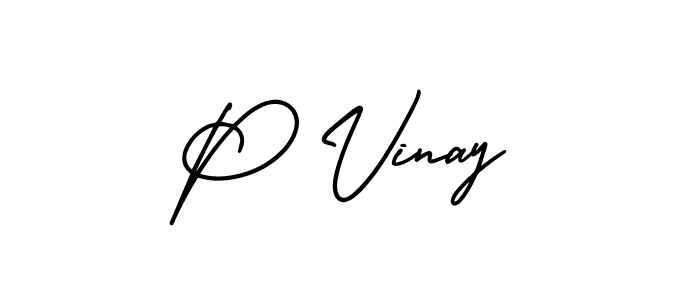 AmerikaSignatureDemo-Regular is a professional signature style that is perfect for those who want to add a touch of class to their signature. It is also a great choice for those who want to make their signature more unique. Get P Vinay name to fancy signature for free. P Vinay signature style 3 images and pictures png