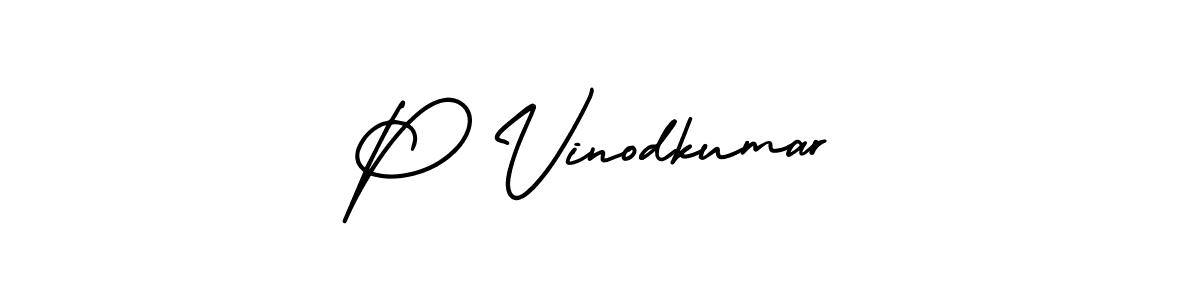 Make a beautiful signature design for name P Vinodkumar. Use this online signature maker to create a handwritten signature for free. P Vinodkumar signature style 3 images and pictures png