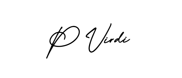 Also we have P Virdi name is the best signature style. Create professional handwritten signature collection using AmerikaSignatureDemo-Regular autograph style. P Virdi signature style 3 images and pictures png