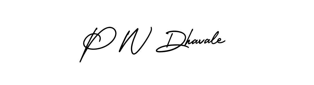 Also You can easily find your signature by using the search form. We will create P W Dhavale name handwritten signature images for you free of cost using AmerikaSignatureDemo-Regular sign style. P W Dhavale signature style 3 images and pictures png