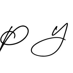 Also we have P Y name is the best signature style. Create professional handwritten signature collection using AmerikaSignatureDemo-Regular autograph style. P Y signature style 3 images and pictures png