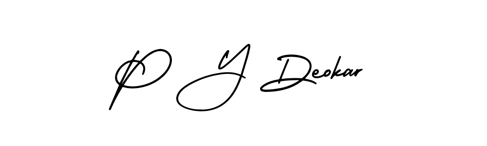 Make a beautiful signature design for name P Y Deokar. Use this online signature maker to create a handwritten signature for free. P Y Deokar signature style 3 images and pictures png
