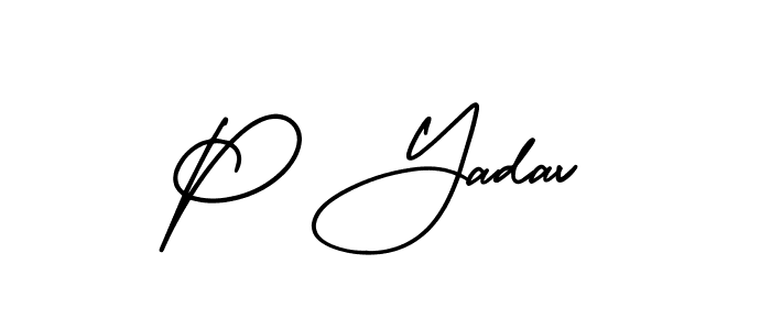 AmerikaSignatureDemo-Regular is a professional signature style that is perfect for those who want to add a touch of class to their signature. It is also a great choice for those who want to make their signature more unique. Get P Yadav name to fancy signature for free. P Yadav signature style 3 images and pictures png