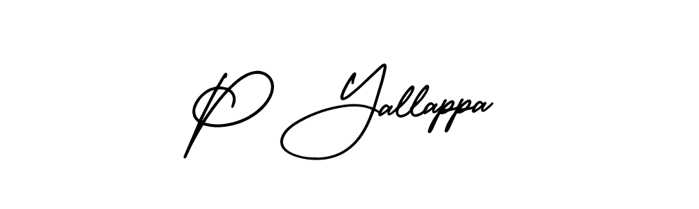 Use a signature maker to create a handwritten signature online. With this signature software, you can design (AmerikaSignatureDemo-Regular) your own signature for name P Yallappa. P Yallappa signature style 3 images and pictures png