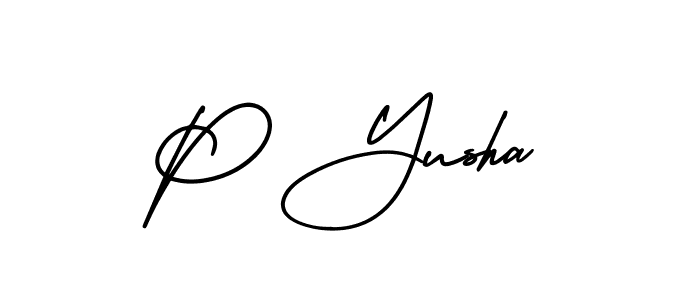 Once you've used our free online signature maker to create your best signature AmerikaSignatureDemo-Regular style, it's time to enjoy all of the benefits that P Yusha name signing documents. P Yusha signature style 3 images and pictures png