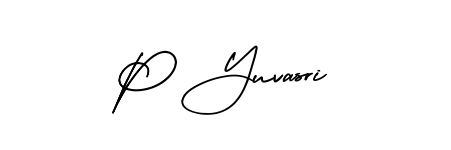 Create a beautiful signature design for name P Yuvasri. With this signature (AmerikaSignatureDemo-Regular) fonts, you can make a handwritten signature for free. P Yuvasri signature style 3 images and pictures png