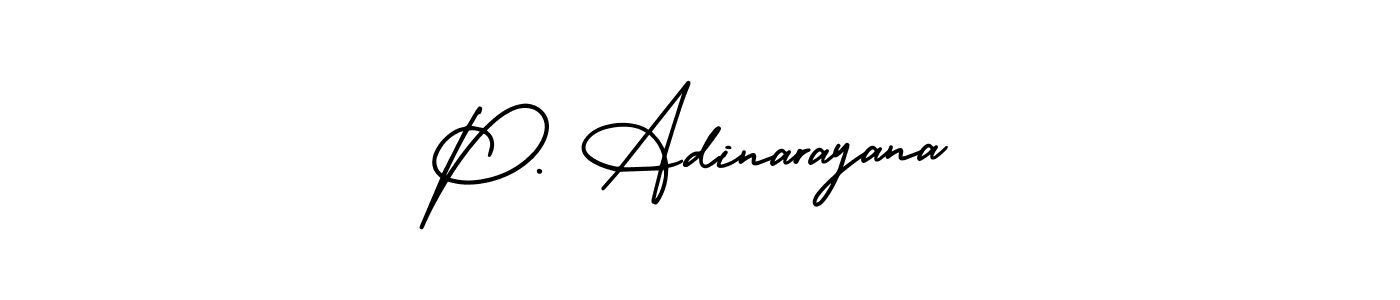 AmerikaSignatureDemo-Regular is a professional signature style that is perfect for those who want to add a touch of class to their signature. It is also a great choice for those who want to make their signature more unique. Get P. Adinarayana name to fancy signature for free. P. Adinarayana signature style 3 images and pictures png