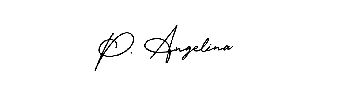 AmerikaSignatureDemo-Regular is a professional signature style that is perfect for those who want to add a touch of class to their signature. It is also a great choice for those who want to make their signature more unique. Get P. Angelina name to fancy signature for free. P. Angelina signature style 3 images and pictures png