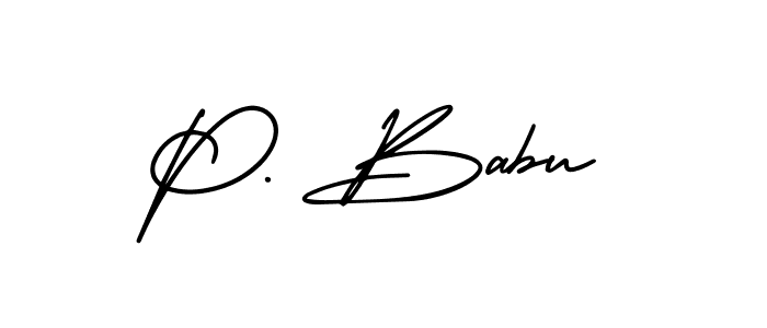 Also You can easily find your signature by using the search form. We will create P. Babu name handwritten signature images for you free of cost using AmerikaSignatureDemo-Regular sign style. P. Babu signature style 3 images and pictures png