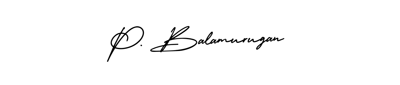 Also You can easily find your signature by using the search form. We will create P. Balamurugan name handwritten signature images for you free of cost using AmerikaSignatureDemo-Regular sign style. P. Balamurugan signature style 3 images and pictures png