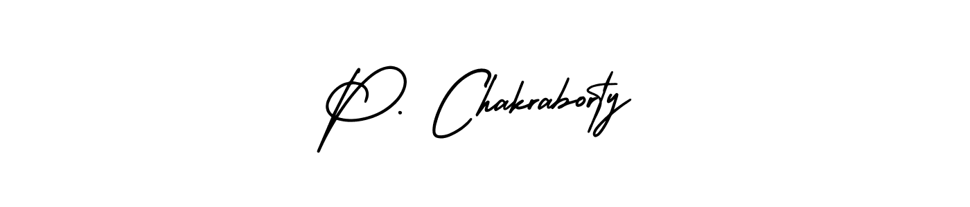 AmerikaSignatureDemo-Regular is a professional signature style that is perfect for those who want to add a touch of class to their signature. It is also a great choice for those who want to make their signature more unique. Get P. Chakraborty name to fancy signature for free. P. Chakraborty signature style 3 images and pictures png