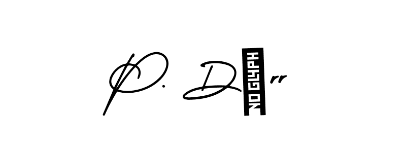 The best way (AmerikaSignatureDemo-Regular) to make a short signature is to pick only two or three words in your name. The name P. Dörr include a total of six letters. For converting this name. P. Dörr signature style 3 images and pictures png