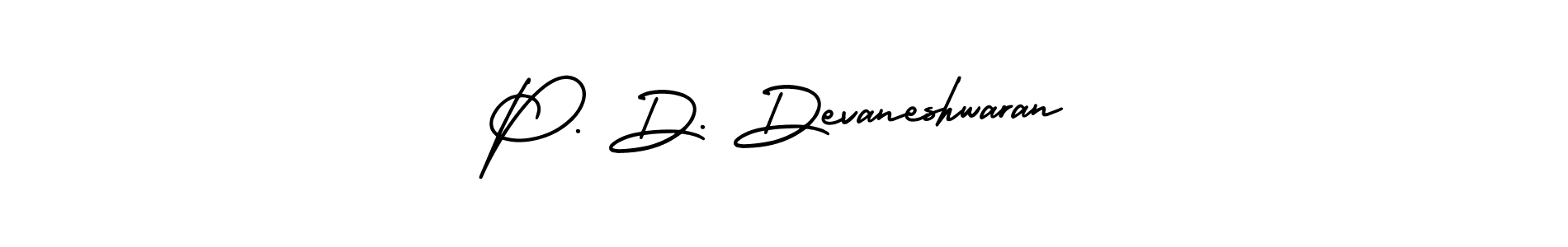 Use a signature maker to create a handwritten signature online. With this signature software, you can design (AmerikaSignatureDemo-Regular) your own signature for name P. D. Devaneshwaran. P. D. Devaneshwaran signature style 3 images and pictures png