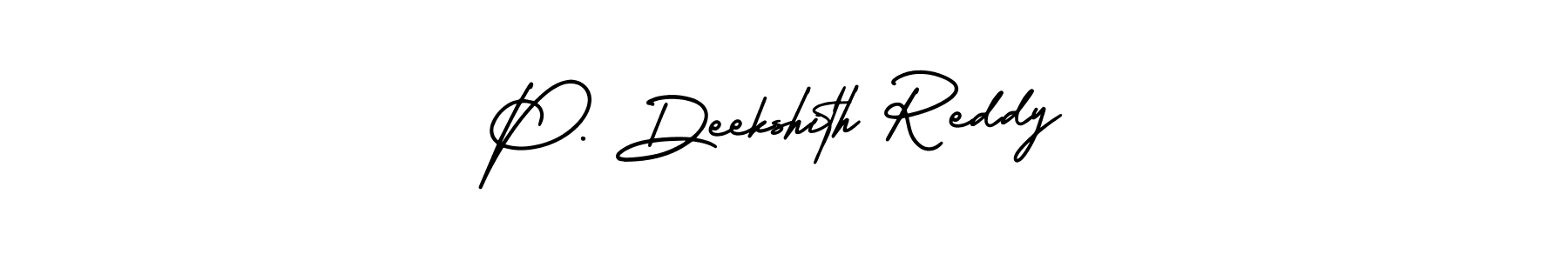 How to Draw P. Deekshith Reddy signature style? AmerikaSignatureDemo-Regular is a latest design signature styles for name P. Deekshith Reddy. P. Deekshith Reddy signature style 3 images and pictures png