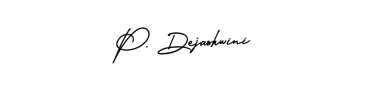 How to make P. Dejashwini signature? AmerikaSignatureDemo-Regular is a professional autograph style. Create handwritten signature for P. Dejashwini name. P. Dejashwini signature style 3 images and pictures png