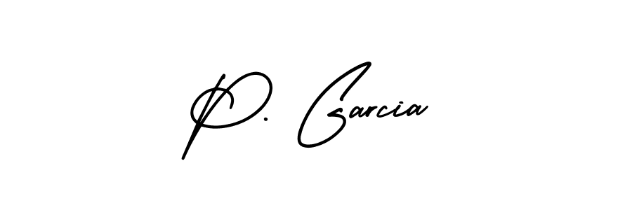 Use a signature maker to create a handwritten signature online. With this signature software, you can design (AmerikaSignatureDemo-Regular) your own signature for name P. Garcia. P. Garcia signature style 3 images and pictures png