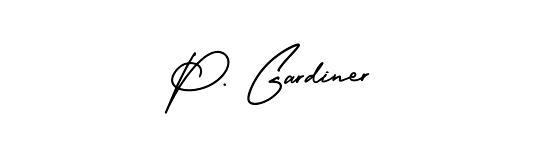 Make a beautiful signature design for name P. Gardiner. With this signature (AmerikaSignatureDemo-Regular) style, you can create a handwritten signature for free. P. Gardiner signature style 3 images and pictures png