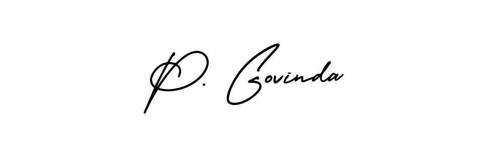 Check out images of Autograph of P. Govinda name. Actor P. Govinda Signature Style. AmerikaSignatureDemo-Regular is a professional sign style online. P. Govinda signature style 3 images and pictures png