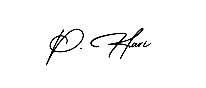Create a beautiful signature design for name P. Hari. With this signature (AmerikaSignatureDemo-Regular) fonts, you can make a handwritten signature for free. P. Hari signature style 3 images and pictures png
