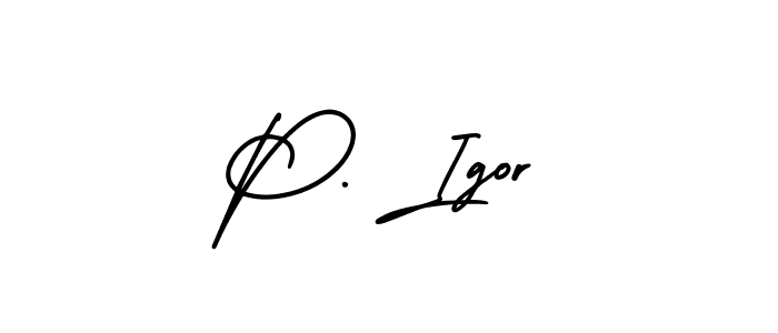 Also You can easily find your signature by using the search form. We will create P. Igor name handwritten signature images for you free of cost using AmerikaSignatureDemo-Regular sign style. P. Igor signature style 3 images and pictures png