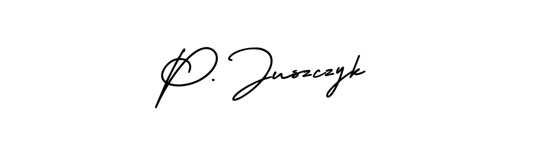 Create a beautiful signature design for name P. Juszczyk. With this signature (AmerikaSignatureDemo-Regular) fonts, you can make a handwritten signature for free. P. Juszczyk signature style 3 images and pictures png