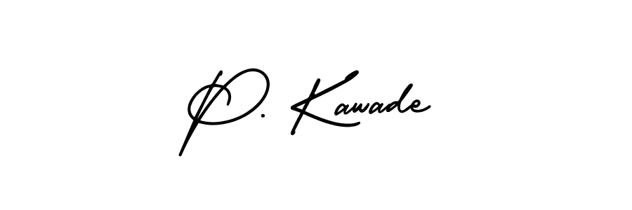 Also we have P. Kawade name is the best signature style. Create professional handwritten signature collection using AmerikaSignatureDemo-Regular autograph style. P. Kawade signature style 3 images and pictures png