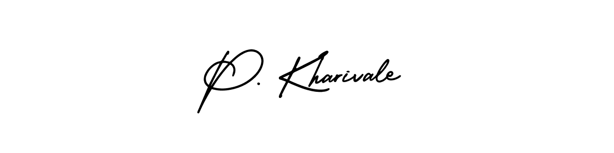 Make a short P. Kharivale signature style. Manage your documents anywhere anytime using AmerikaSignatureDemo-Regular. Create and add eSignatures, submit forms, share and send files easily. P. Kharivale signature style 3 images and pictures png