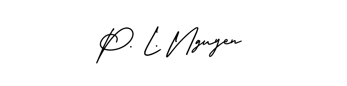Also we have P. L. Nguyen name is the best signature style. Create professional handwritten signature collection using AmerikaSignatureDemo-Regular autograph style. P. L. Nguyen signature style 3 images and pictures png