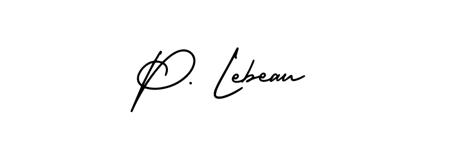 P. Lebeau stylish signature style. Best Handwritten Sign (AmerikaSignatureDemo-Regular) for my name. Handwritten Signature Collection Ideas for my name P. Lebeau. P. Lebeau signature style 3 images and pictures png