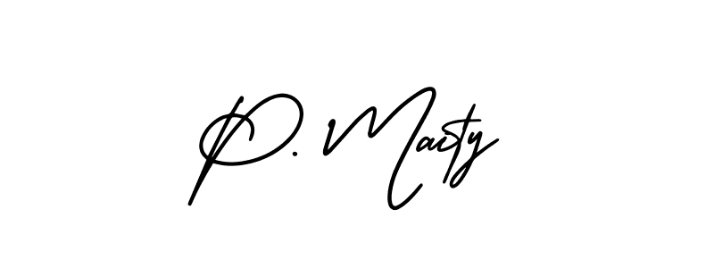 Also we have P. Maity name is the best signature style. Create professional handwritten signature collection using AmerikaSignatureDemo-Regular autograph style. P. Maity signature style 3 images and pictures png