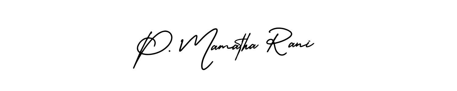 How to make P. Mamatha Rani signature? AmerikaSignatureDemo-Regular is a professional autograph style. Create handwritten signature for P. Mamatha Rani name. P. Mamatha Rani signature style 3 images and pictures png