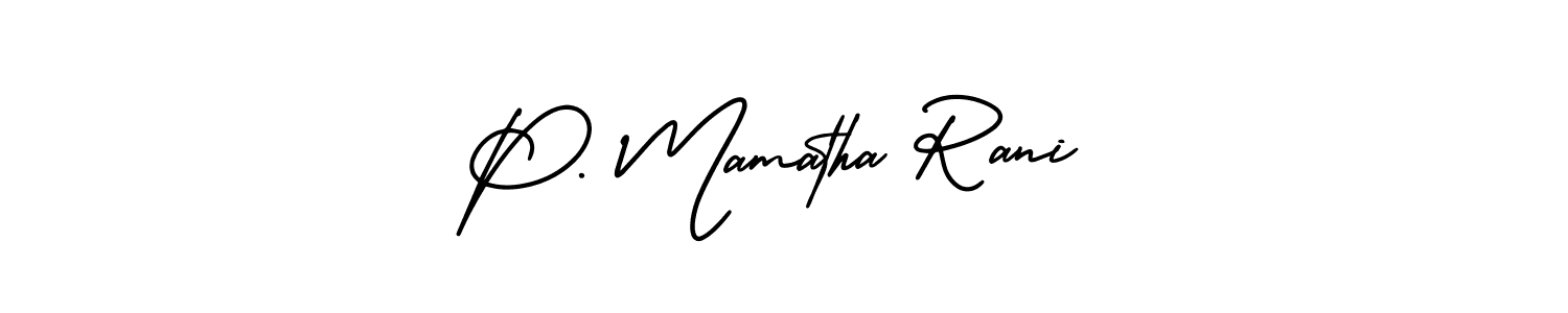 Also You can easily find your signature by using the search form. We will create P. Mamatha Rani name handwritten signature images for you free of cost using AmerikaSignatureDemo-Regular sign style. P. Mamatha Rani signature style 3 images and pictures png