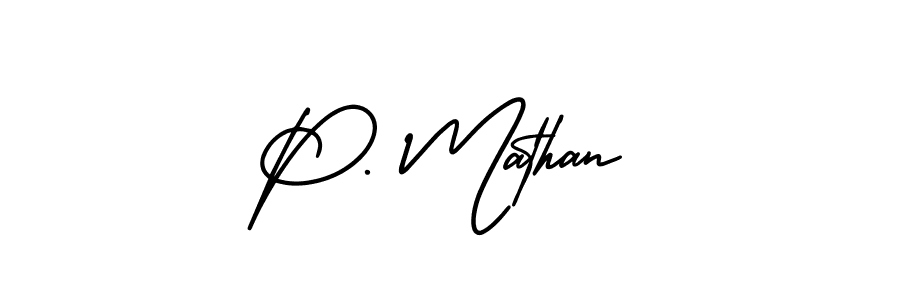 Make a beautiful signature design for name P. Mathan. Use this online signature maker to create a handwritten signature for free. P. Mathan signature style 3 images and pictures png