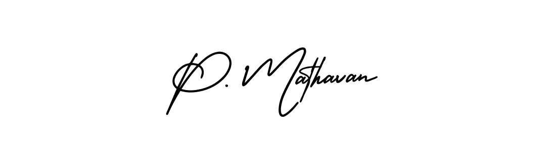 Also we have P. Mathavan name is the best signature style. Create professional handwritten signature collection using AmerikaSignatureDemo-Regular autograph style. P. Mathavan signature style 3 images and pictures png