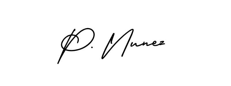 Similarly AmerikaSignatureDemo-Regular is the best handwritten signature design. Signature creator online .You can use it as an online autograph creator for name P. Nunez. P. Nunez signature style 3 images and pictures png