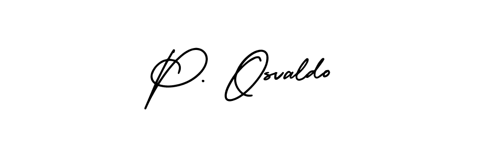 Create a beautiful signature design for name P. Osvaldo. With this signature (AmerikaSignatureDemo-Regular) fonts, you can make a handwritten signature for free. P. Osvaldo signature style 3 images and pictures png