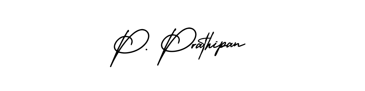 The best way (AmerikaSignatureDemo-Regular) to make a short signature is to pick only two or three words in your name. The name P. Prathipan include a total of six letters. For converting this name. P. Prathipan signature style 3 images and pictures png