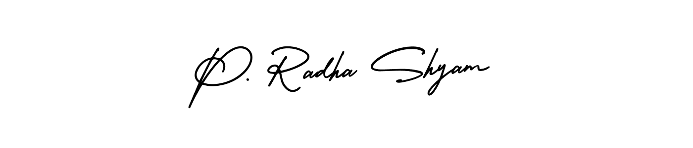 How to make P. Radha Shyam signature? AmerikaSignatureDemo-Regular is a professional autograph style. Create handwritten signature for P. Radha Shyam name. P. Radha Shyam signature style 3 images and pictures png