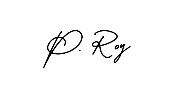 Create a beautiful signature design for name P. Roy. With this signature (AmerikaSignatureDemo-Regular) fonts, you can make a handwritten signature for free. P. Roy signature style 3 images and pictures png