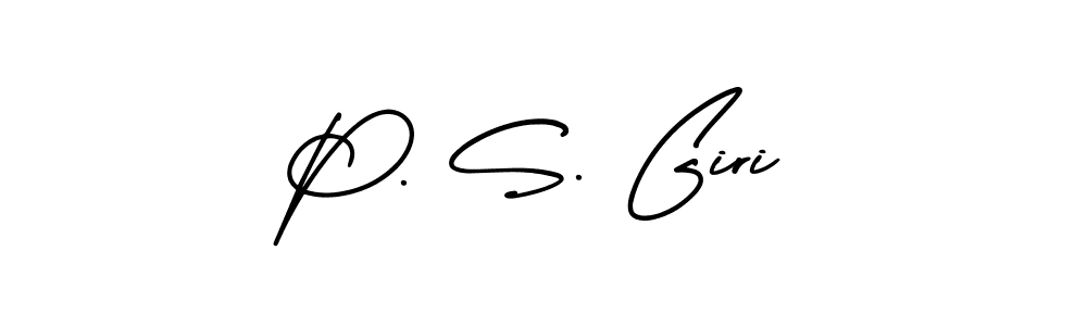 How to make P. S. Giri name signature. Use AmerikaSignatureDemo-Regular style for creating short signs online. This is the latest handwritten sign. P. S. Giri signature style 3 images and pictures png