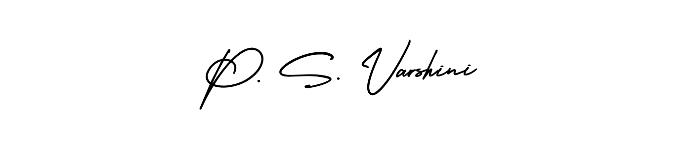 How to make P. S. Varshini name signature. Use AmerikaSignatureDemo-Regular style for creating short signs online. This is the latest handwritten sign. P. S. Varshini signature style 3 images and pictures png