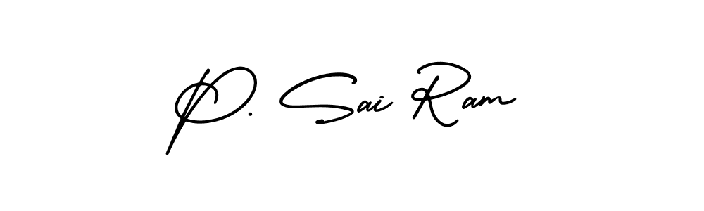 Similarly AmerikaSignatureDemo-Regular is the best handwritten signature design. Signature creator online .You can use it as an online autograph creator for name P. Sai Ram. P. Sai Ram signature style 3 images and pictures png