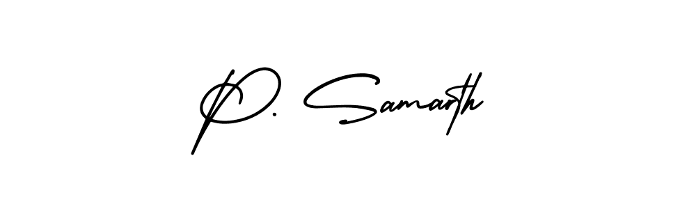 P. Samarth stylish signature style. Best Handwritten Sign (AmerikaSignatureDemo-Regular) for my name. Handwritten Signature Collection Ideas for my name P. Samarth. P. Samarth signature style 3 images and pictures png